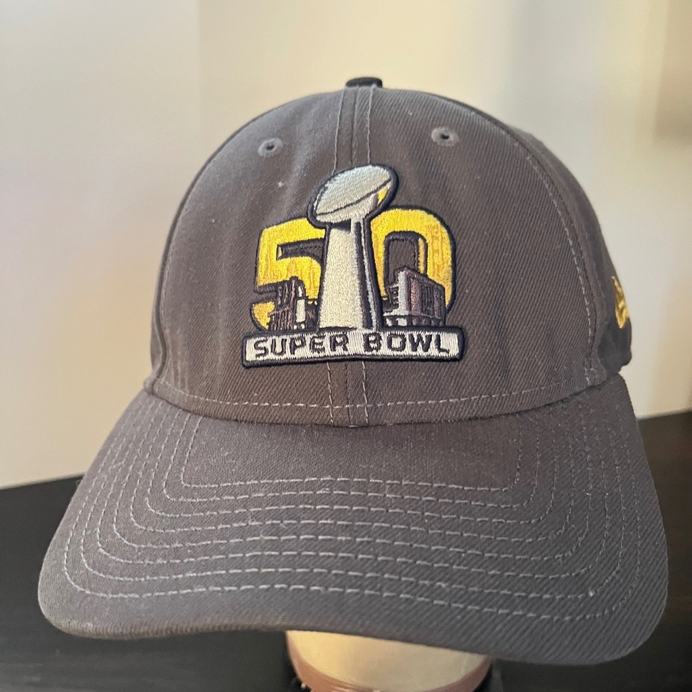 New Era NFL Super Bowl 50 San Francisco Gray 9FORTY Adjustable Hat Cap Mens